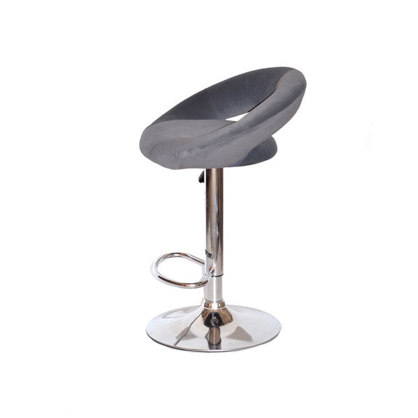 Барний стілець Onder Mebli Holy BAR CH-BASE Сірий B-1004 Оксамит-1