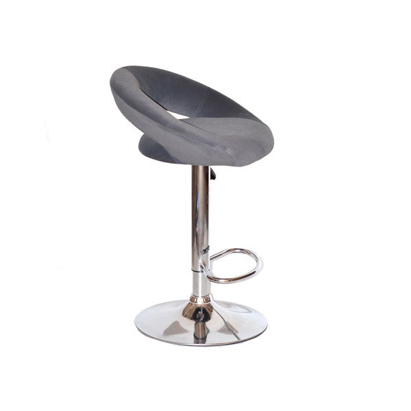 Барний стілець Onder Mebli Holy BAR CH-BASE Сірий B-1004 Оксамит-0