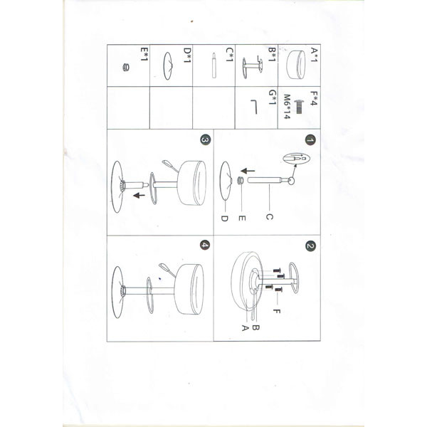 Барний стілець Onder Mebli Rene BAR CH-BASE Білий Екошкіра-3