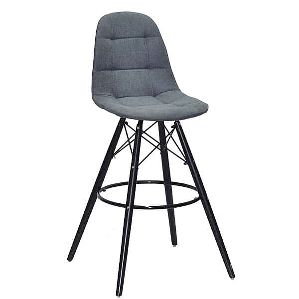 Барний стілець Onder Mebli Peter BAR 75-BK Світло-сірий SH-1 Шеніл-0