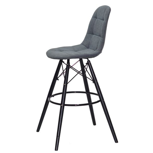 Барний стілець Onder Mebli Peter BAR 75-BK Світло-сірий SH-1 Шеніл-3