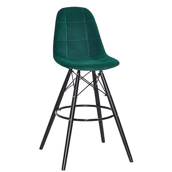 Барний стілець Onder Mebli Peter BAR 75-BK Зелений B-1003 Оксамит-0