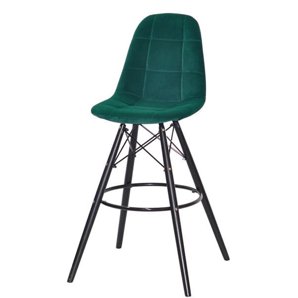 Барний стілець Onder Mebli Peter BAR 75-BK Зелений B-1003 Оксамит-1
