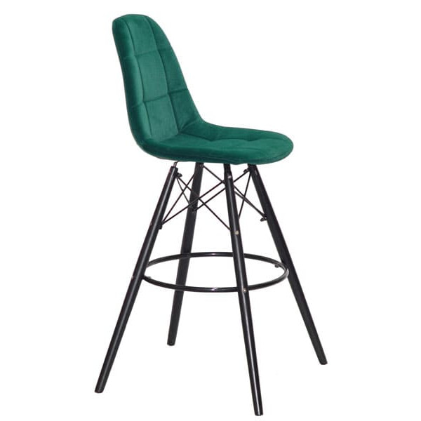Барний стілець Onder Mebli Peter BAR 75-BK Зелений B-1003 Оксамит-2