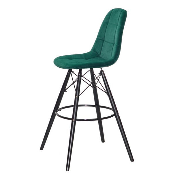 Барний стілець Onder Mebli Peter BAR 75-BK Зелений B-1003 Оксамит-3