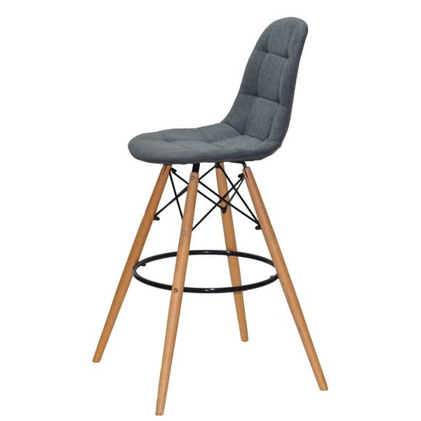 Барный стул Onder Mebli Peter BAR 75 Светло-серый SH-1 Шенилл-3