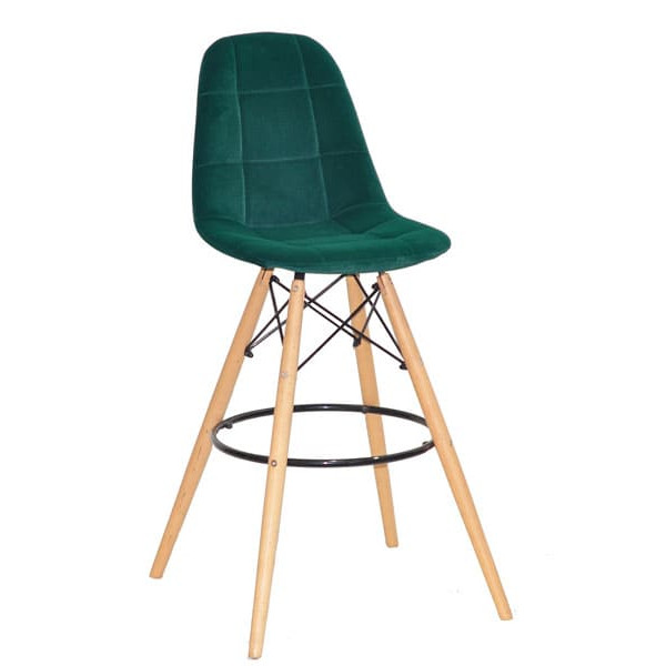 Барний стілець Onder Mebli Peter BAR 75 Зелений B-1003 Оксамит-0
