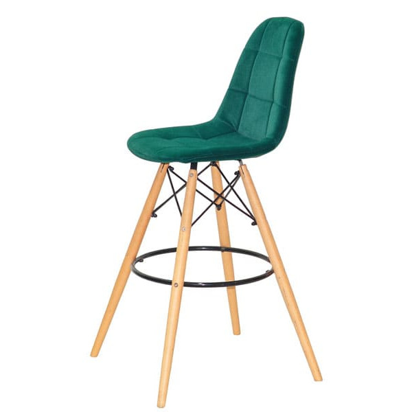 Барний стілець Onder Mebli Peter BAR 75 Зелений B-1003 Оксамит-3