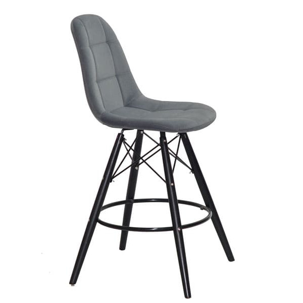 Полубарный стул Onder Mebli Peter BAR 65-BK Серый B-1004 Бархат-2
