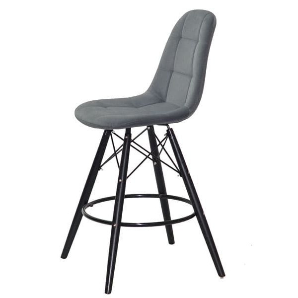 Полубарный стул Onder Mebli Peter BAR 65-BK Серый B-1004 Бархат-3