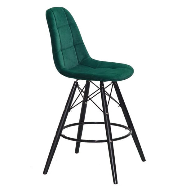 Полубарный стул Onder Mebli Peter BAR 65-BK Зеленый B-1003 Бархат-3