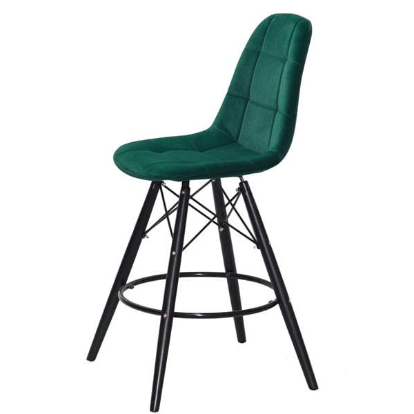 Полубарный стул Onder Mebli Peter BAR 65-BK Зеленый B-1003 Бархат-2