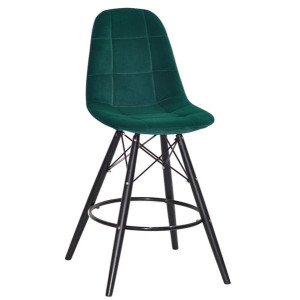 Напівбарний стілець Onder Mebli Peter BAR 65-BK Зелений B-1003 Оксамит