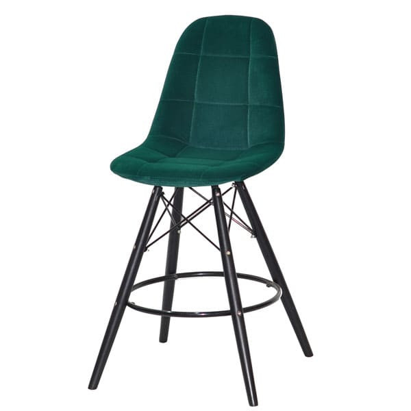 Полубарный стул Onder Mebli Peter BAR 65-BK Зеленый B-1003 Бархат-1