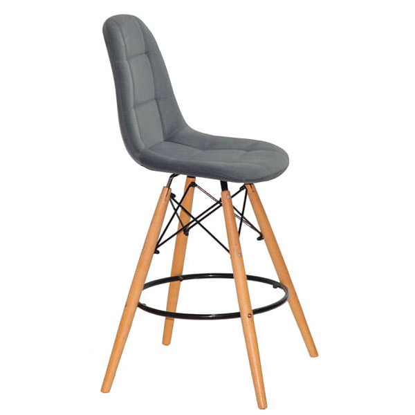 Напівбарний стілець Onder Mebli Peter BAR 65 Сірий B-1004 Оксамит-2