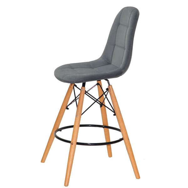 Напівбарний стілець Onder Mebli Peter BAR 65 Сірий B-1004 Оксамит-3