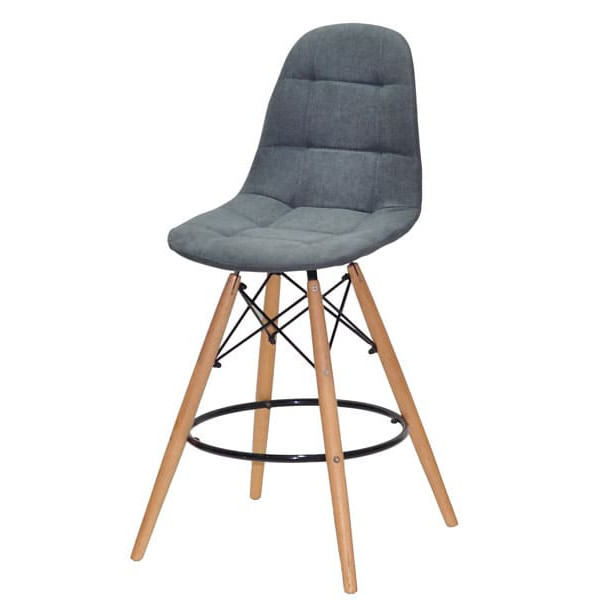 Полубарный стул Onder Mebli Peter BAR 65 Светло-серый SH-1 Шенилл-1