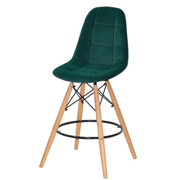 Полубарный стул Onder Mebli Peter BAR 65 Зеленый B-1003 Бархат-1