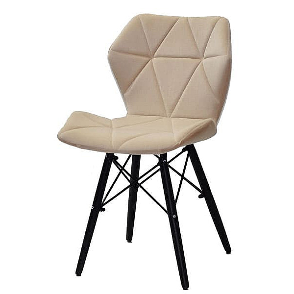 Стілець Onder Mebli Greg BK Бежевий B-1005 Оксамит-1