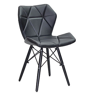 Стул Onder Mebli Greg BK Черный Экокожа