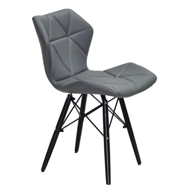 Стул Onder Mebli Greg BK Серый 1001 Экокожа-2