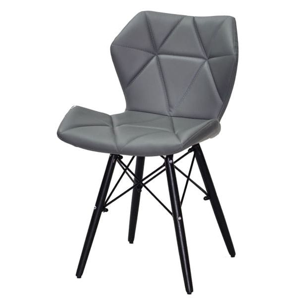 Стул Onder Mebli Greg BK Серый 1001 Экокожа-1