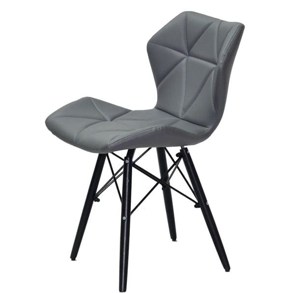 Стул Onder Mebli Greg BK Серый 1001 Экокожа-3