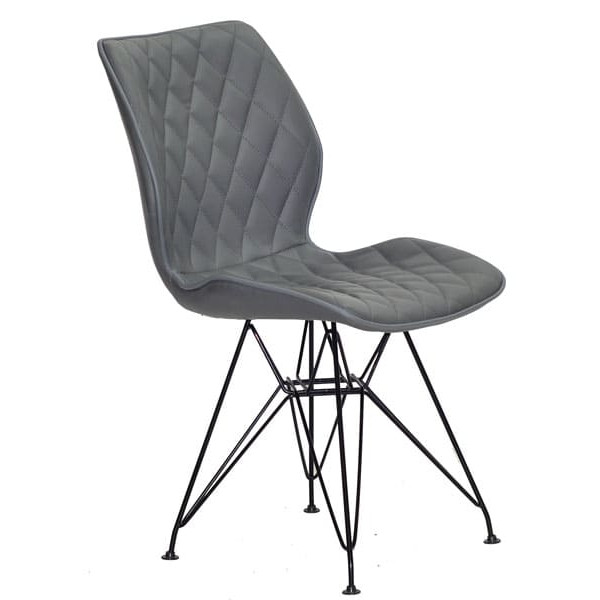 Стул Onder Mebli Nolan BK-ML Серый 1001 Экокожа-0