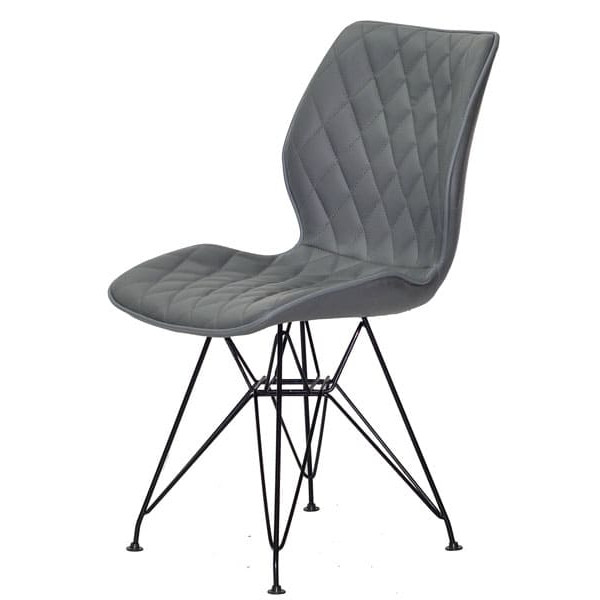 Стул Onder Mebli Nolan BK-ML Серый 1001 Экокожа-1