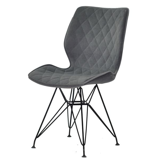 Стілець Onder Mebli Nolan BK-ML Сірий B-1004 Оксамит-1