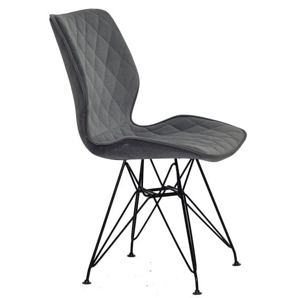 Стілець Onder Mebli Nolan BK-ML Сірий B-1004 Оксамит-2