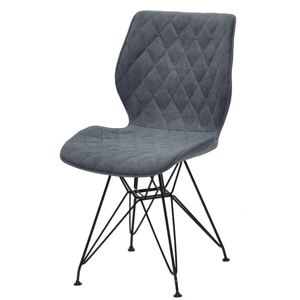 Стілець Onder Mebli Nolan BK-ML Світло-сірий SH-1 Шеніл-1