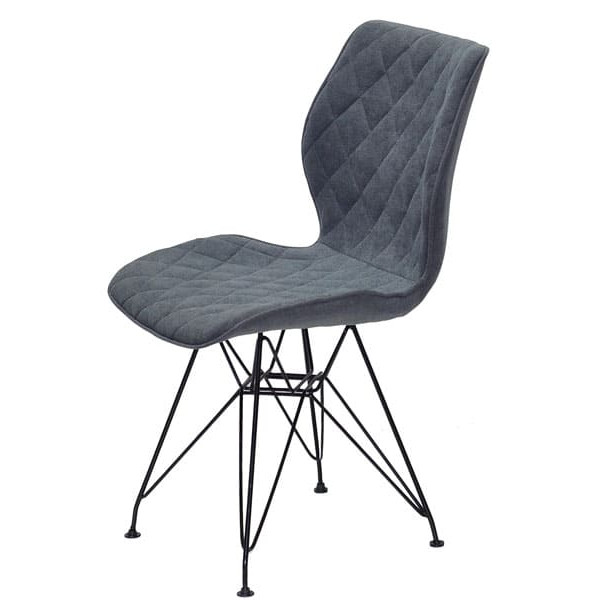 Стілець Onder Mebli Nolan BK-ML Світло-сірий SH-1 Шеніл-3