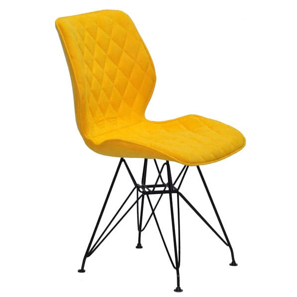 Стул Onder Mebli Nolan BK-ML Желтый SH-5 Шенилл-2