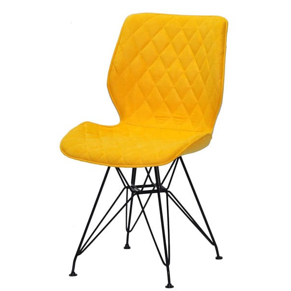 Стул Onder Mebli Nolan BK-ML Желтый SH-5 Шенилл-1