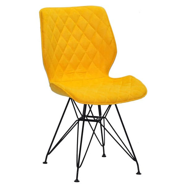 Стул Onder Mebli Nolan BK-ML Желтый SH-5 Шенилл-0