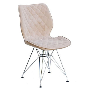 Стілець Onder Mebli Nolan CH-ML Бежевий B-1005 Оксамит