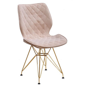 Стул Onder Mebli Nolan GD-ML Бежевый B-1005 Бархат