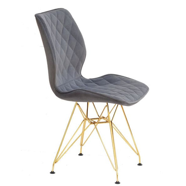 Стул Onder Mebli Nolan GD-ML Серый B-1004 Бархат-3