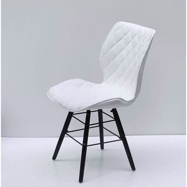 Стілець Onder Mebli Nolan Q-BK Білий SH-4 Шеніл-2