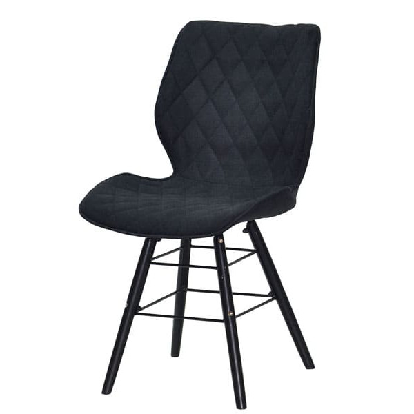 Стілець Onder Mebli Nolan Q-BK Сірий SH-2 Шеніл-1