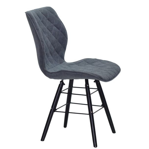 Стул Onder Mebli Nolan Q-BK Светло-серый SH-1 Шенилл-2