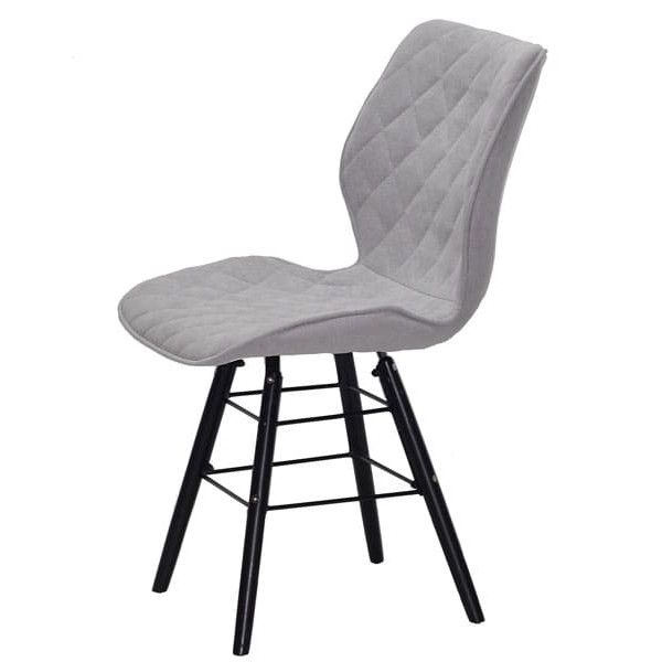 Стул Onder Mebli Nolan Q-BK Светло-серый SH-3 Шенилл-2