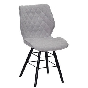 Стілець Onder Mebli Nolan Q-BK Світло-сірий SH-3 Шеніл