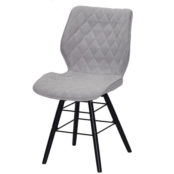 Стул Onder Mebli Nolan Q-BK Светло-серый SH-3 Шенилл-1