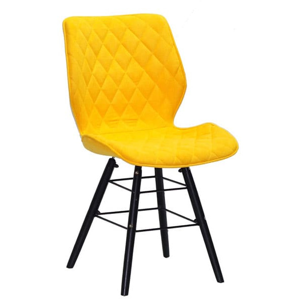 Стул Onder Mebli Nolan Q-BK Желтый SH-5 Шенилл-0