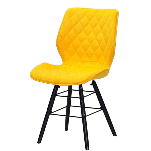 Стул Onder Mebli Nolan Q-BK Желтый SH-5 Шенилл-1