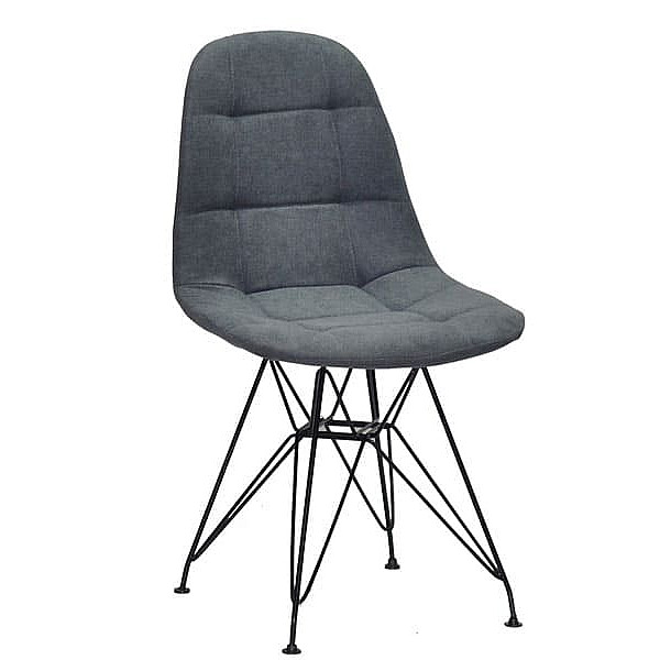 Стул Onder Mebli Peter BK-ML Светло-серый SH-1 Шенилл-0