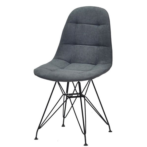 Стул Onder Mebli Peter BK-ML Светло-серый SH-1 Шенилл-1