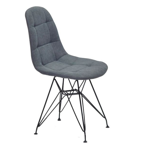 Стул Onder Mebli Peter BK-ML Светло-серый SH-1 Шенилл-2